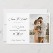 Hochzeit in elegantem Foto Save The Date (Vorderseite)