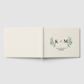 Hochzeit in Eukalyptus-Monogramm Gästebuch (Voll)