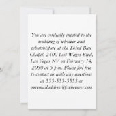 Hochzeit in Fabulous Las Vegas Einladung (Rückseite)