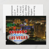 Hochzeit in Fabulous Las Vegas Einladung (Vorne/Hinten)