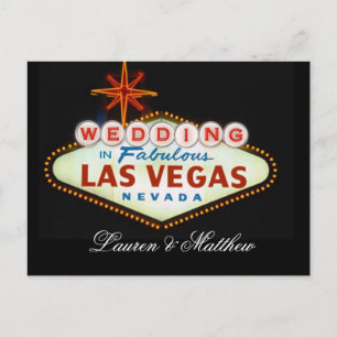 Hochzeit in Fabulous Las Vegas Postkarte
