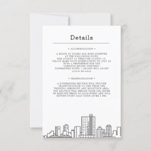 Hochzeit in Fort Worth, Texas   Gästedetails Einladung