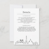 Hochzeit in Frankreich | Gast Details Einladung (Vorderseite)