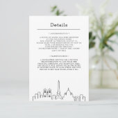 Hochzeit in Frankreich | Gast Details Einladung (Stehend Vorderseite)