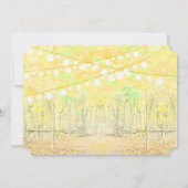 Hochzeit in Gelb und Grün Einladung (Rückseite)