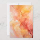 Hochzeit in Gelb und Rot Einladung (Rückseite)