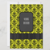 Hochzeit in Gelb und Schwarz Einladung (Rückseite)