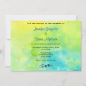 Hochzeit in Gelb und Türkis Einladung (Vorderseite)