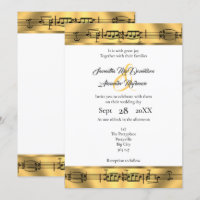 Hochzeit in Gold Musiknote