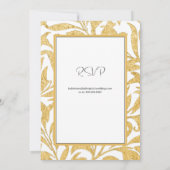 Hochzeit in Gold und Schwarz Einladung (Rückseite)