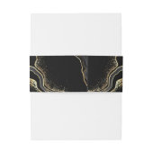 Hochzeit in Gold und Schwarz Einladungsbanderole (Rückseitenbeispiel)