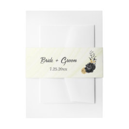 Hochzeit in Gold und Schwarz Einladungsbanderole