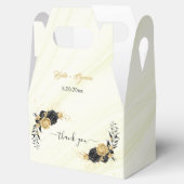 Hochzeit in Gold und Schwarz Geschenkschachtel (Geöffnet)