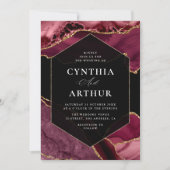 Hochzeit in goldenem Rahmen Einladung (Vorderseite)