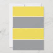 Hochzeit in grauen und gelben Farbblöcken Save the Date (Rückseite)