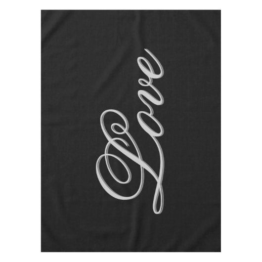 Hochzeit in Grauschwarz Tischdecke (Vorderseite)