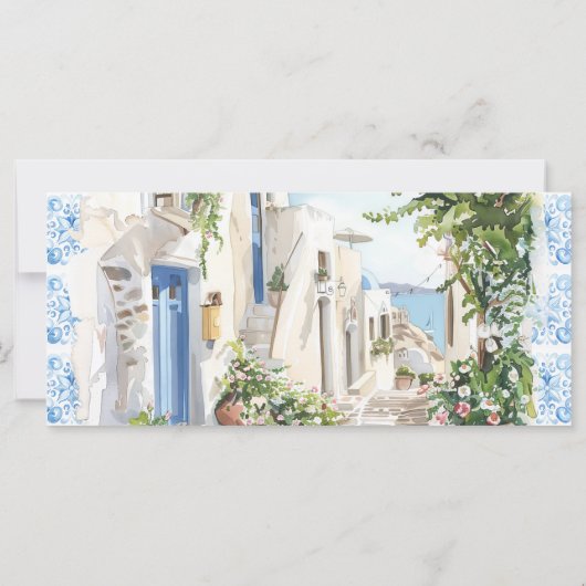 Hochzeit in Griechenland | BOARDING SAVE THE DATE (Rückseite)