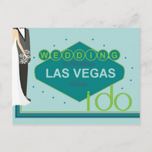 Hochzeit in Las Vegas Bride & Groom i do Postcard Postkarte