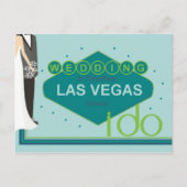 Hochzeit in Las Vegas Bride & Groom i do Postcard Postkarte (Vorderseite)