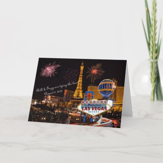 Hochzeit in Las Vegas Card Ankündigung (Vorderseite)