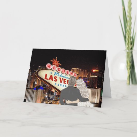 Hochzeit in Las Vegas Card Dankeskarte (Vorderseite)