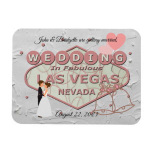 Hochzeit in Las Vegas Foto Magnet