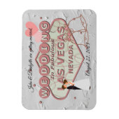 Hochzeit in Las Vegas Foto Magnet (Vertikal)