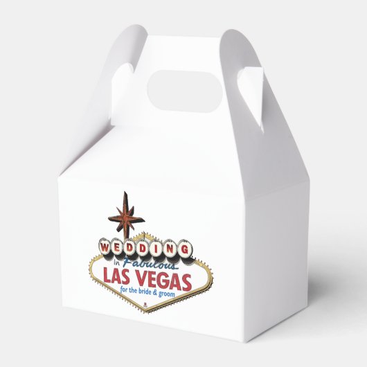 Hochzeit in Las Vegas Gefallen Box Geschenkschachtel (Vorderseite)
