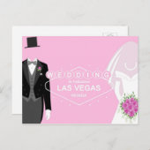 Hochzeit in Las Vegas, in einem Smoking und in ein Postkarte (Vorne/Hinten)