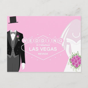 Hochzeit in Las Vegas, in einem Smoking und in ein Postkarte