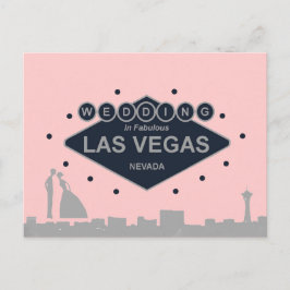 Hochzeit in Las Vegas mit Silhouette Bride & Groom Postkarte