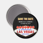 Hochzeit in Las Vegas - Neon Save the Date Magnet (Vorderseite/Rückseite)