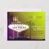 Hochzeit in Las Vegas Nevada Save the Date Ankündigungspostkarte (Vorne/Hinten)