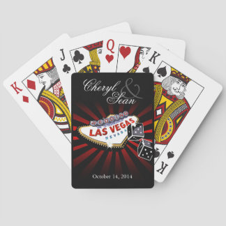 Hochzeit in Las Vegas rot & schwarz Las Vegas Zeic Spielkarten
