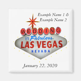 Hochzeit in Las Vegas Speichern Sie das Datum Magn Magnet