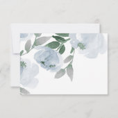 Hochzeit in Lieu der Lieblings Dusty Blue Watercol Dankeskarte (Rückseite)