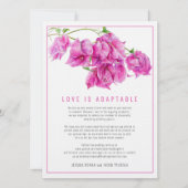 Hochzeit in Live-Stream Bougainvillea rosa Einladung (Vorderseite)