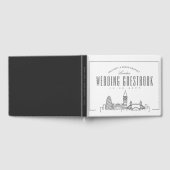 Hochzeit in London | Moderner Deko Skyline Gästebuch (Voll)