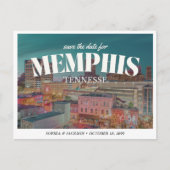 Hochzeit in Memphis - Save-the-Date im Retro-Stil Postkarte (Vorderseite)