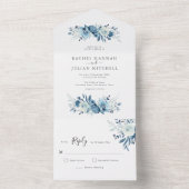 Hochzeit in Mondlicht All In One Einladung (Innen Boden)