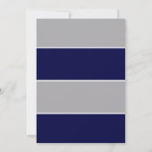 Hochzeit in Navy und Silber speichern Sie das Datu Save The Date (Rückseite)