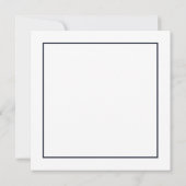 Hochzeit in Navy und White Elegante Moderne Minima Einladung (Rückseite)