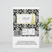 Hochzeit in Paris Black Damask Large Candy Wrapper (Stehend Vorderseite)