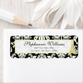 Hochzeit in Paris Black Damask Rücksendeadresse La (Insitu)