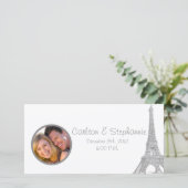Hochzeit in Paris Foto Ankündigung (Stehend Vorderseite)