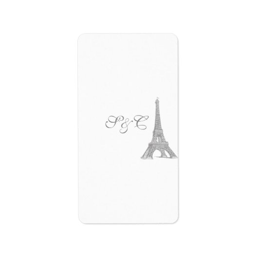 Hochzeit in Paris Hershey's Miniaturwrapper Adressaufkleber (Vorne)