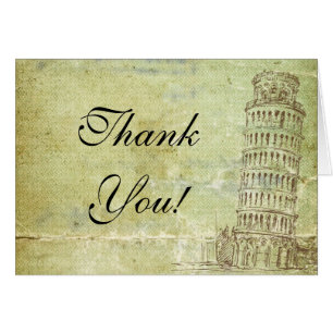 Hochzeit in Pisa geklappt Danke Karte
