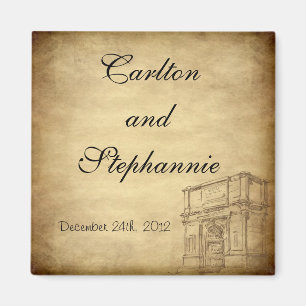 Hochzeit in Rom Magnet Gefallen