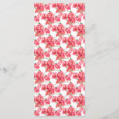 Hochzeit in rosa Bougainvillea Menükarte (Rückseite)