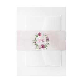 Hochzeit in Rosa-Lila-Bordeaux Einladungsbanderole